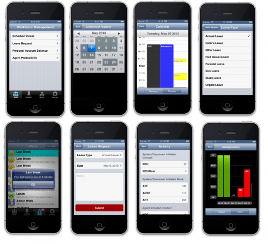 Transcom Sweden offer agents Work Force Management on their smartphone