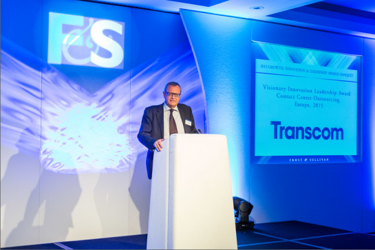 Transcom honored at Frost & Sullivan's Best Practices Awards in London 2015_2