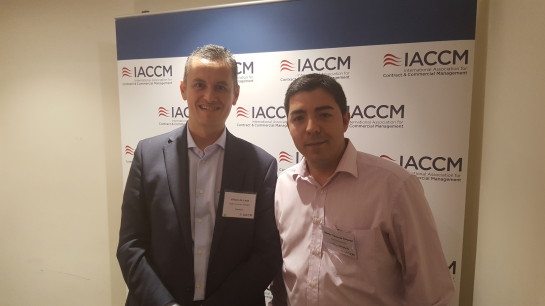 Alvaro and Martin at the IACCM Meeting.